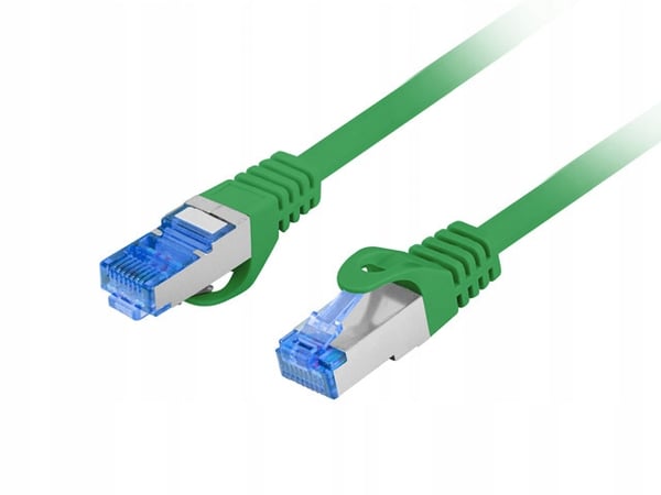 Patchkabel Lanberg S/FTP kat.6A 1m lszh CCA fluke bestået grøn