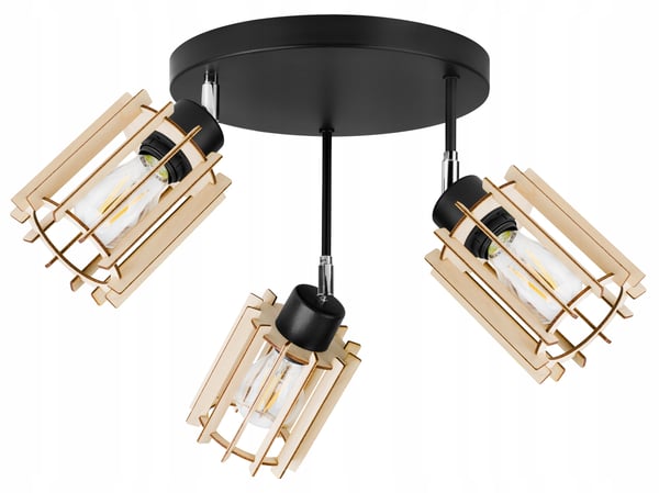 MODERNI PUINEN LED-KATTOVALAISIN