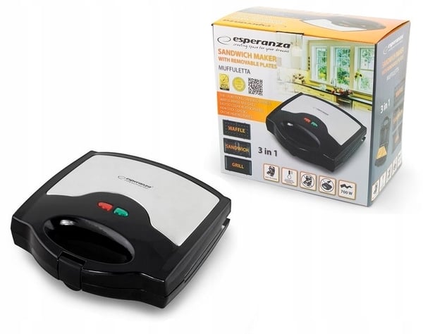 Esperanza muffuletta EKT005 Universal 3-i-1 Brödrost