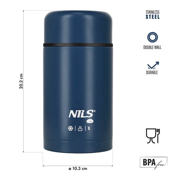 NC3802 Ruoka-termos 1000ml sininen Nils Camp