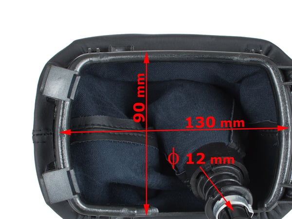 Seat Leon I 99-06 gearkasse knap sort med støvkappe og ramme 6 gear