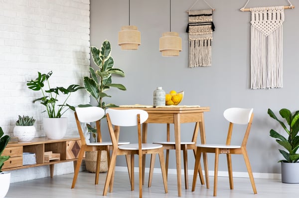 Hængende lampe, loftslysekrone, lampeskærm, boho juta