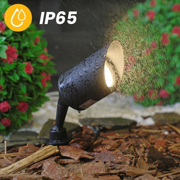 GARTI LED GU10 ulkopuutarhavalaisin, kohdevalo, iskunkestävä, IP65, LUMILED-kaapeli