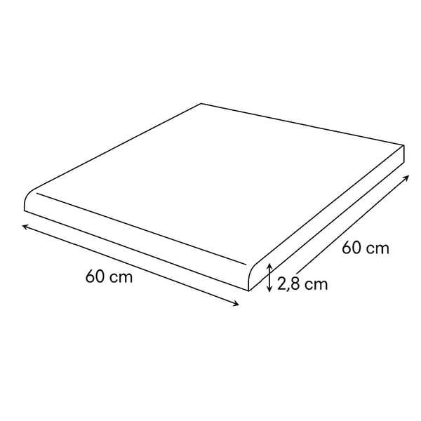 60 cm hvid arbejdsplan