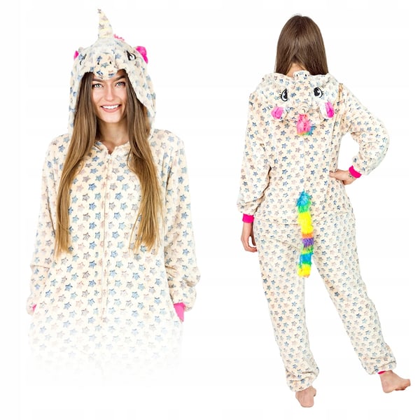 Kigurumi-kostume med varm pyjamas med pegasus og enhjørning. Kigurumi-kostume med varm pyjamas med pegasus og enhjørning.