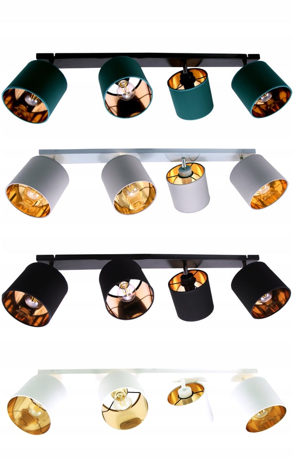Lofthængende lampe med gylden LED-loftlampe