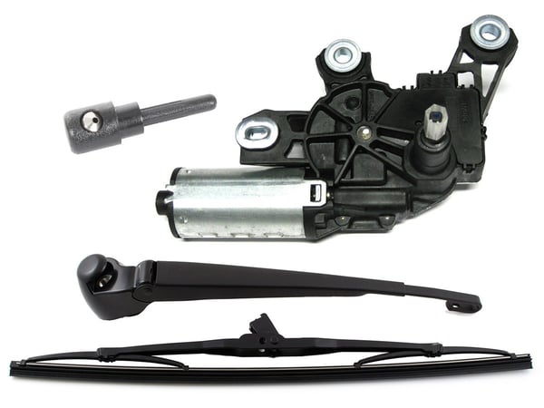 VW Bora Variant 99-05 SÆT: viskermotor + bagrudeviskerarm + blad + bagrudesprinklerdyse 3 stk. SÆT