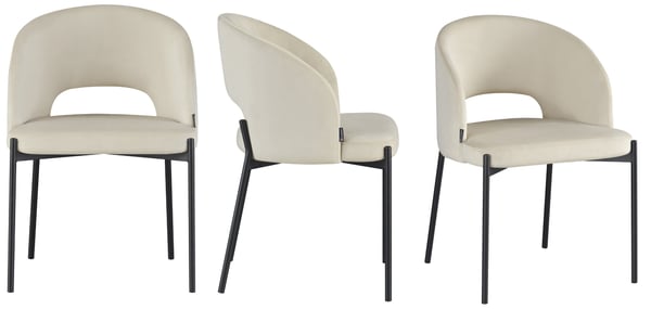 Klädd fåtölj Siena beige sammet