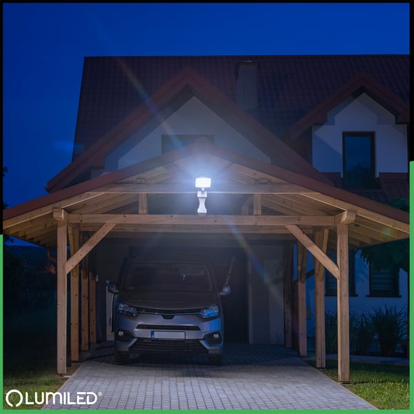LED-valonheitin ZUNA2 20W 1800lm 6500K IP65 musta LUMILED