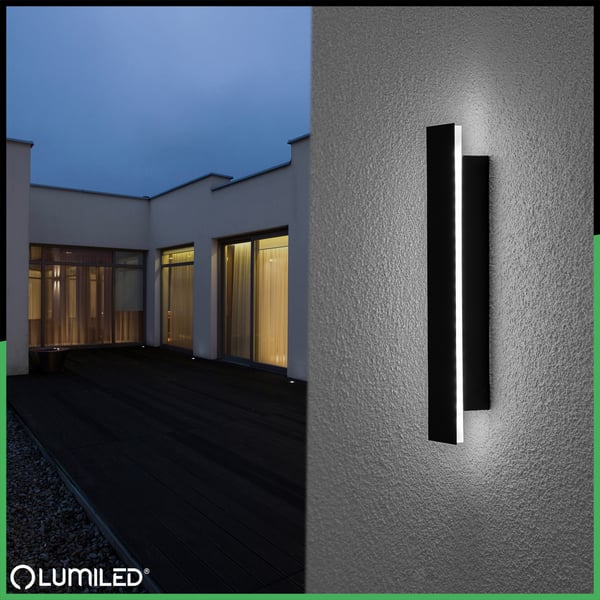 PELIO LED-havelampe til overflademontering, væglampe, 9W, 4000K, IP65, LUMILED