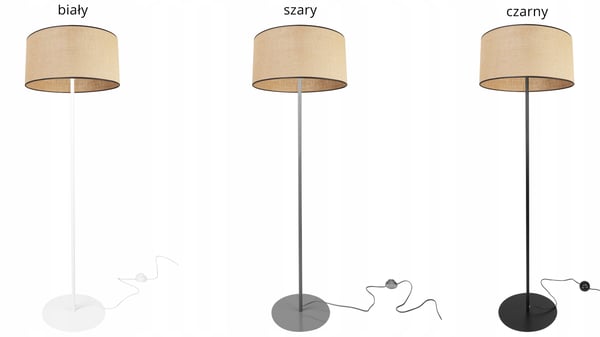 GULVLAMPE MED STÅENDE METALSKÆRM 40 CM