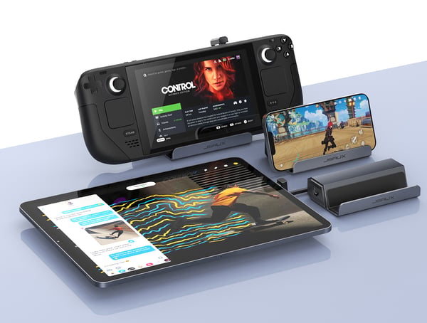 Dockingstation USB-C HUB jsaux HDMI 4k 120Hz 100W PD 100Mbps til Steam Deck