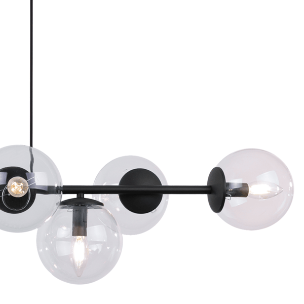 SIENA SORT HÆNGELAMPE 8 FLAD KLAR LAMPE E14