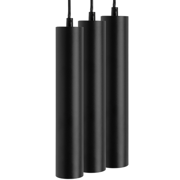 Loftslampe 29cm spotlight 3x GU10 LED SOPLO sort LUMILED