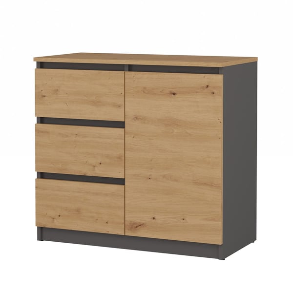 Malwa 1D3S/BA antracit kommode