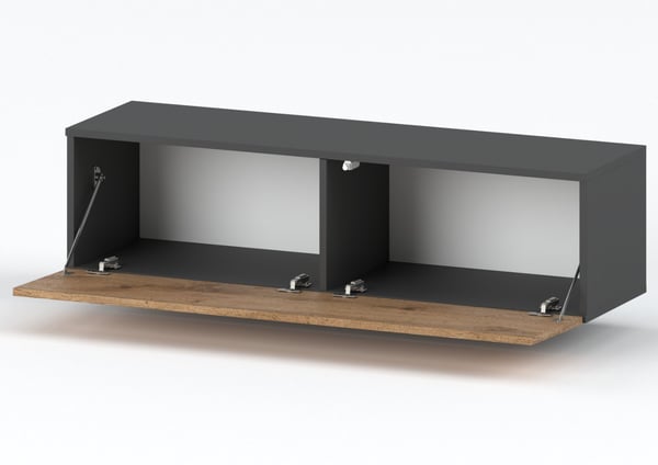 VÄGGHÄNT TV-SKÅP 140 CM GRÅ EK WOTAN