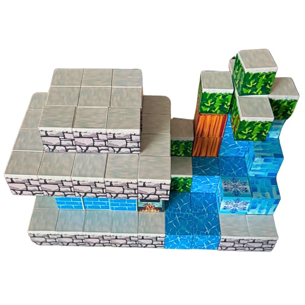 Minecraft pædagogisk magnetisk bloksæt 110 dele plus figur