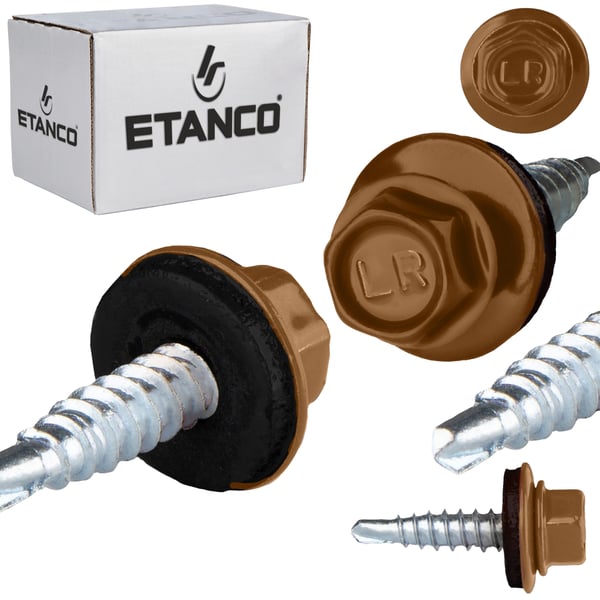 Landmandsskruer GTO2 Z14 4,8x20mm RAL 8003