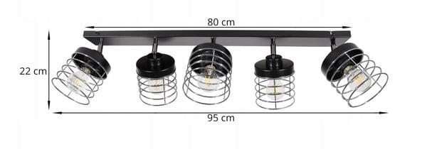 LOFTSLAMPE LAMPE LAMPE BØRSTE LAMPE KROM LED