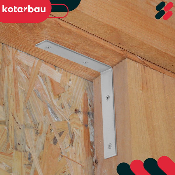 Kotarbau® Kirvesmiehen kulmaliitin ruostumatonta terästä sinkittyä 125 x 125 x 20 mm 50 kpl:n sarja