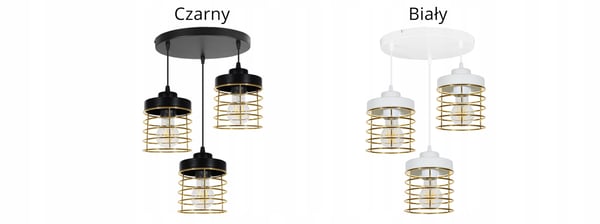 LOFTSLAMPE MED LED-LYKRONE MED GYLDEN TRÅD