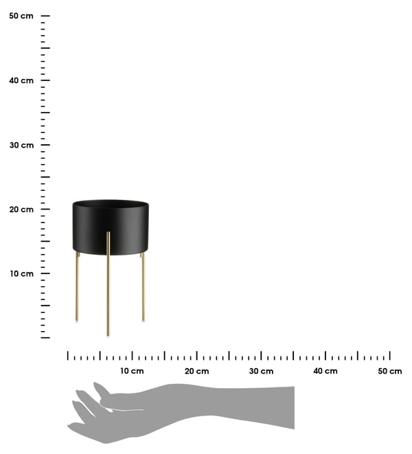 Stående blomsterstat 20 cm metal LOFT