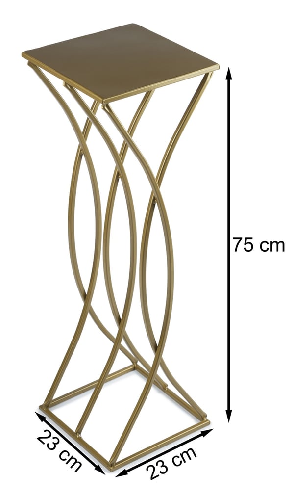 Modernt blomsterställ, guld, 75 cm