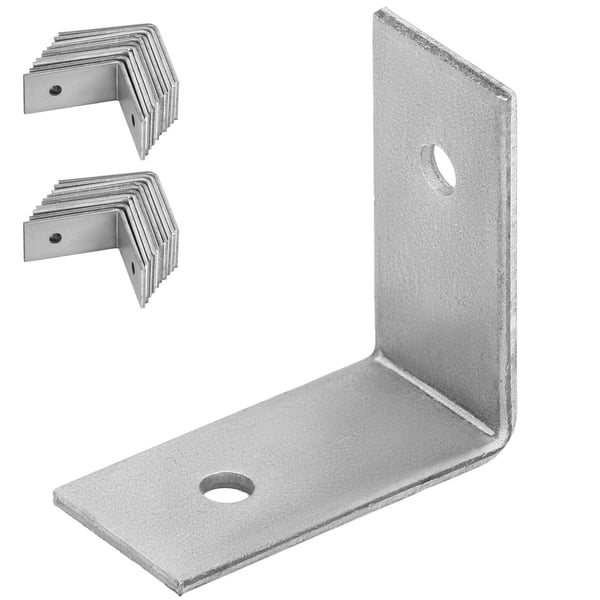 Kotarbau® Kirvesmiehen kulmaliitin ruostumatonta terästä sinkittyä 30 x 30 x 15 mm 25 kpl:n sarja