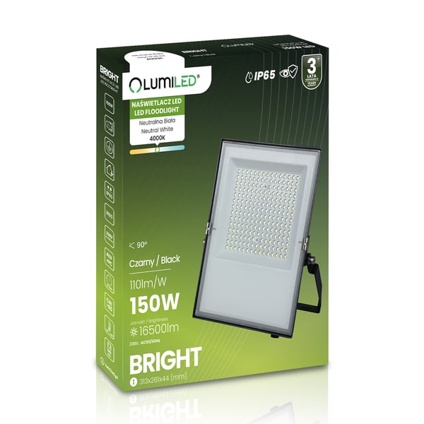 LED-arbetslampa utomhus BRIGHT vattentät 150W 16500lm 4000K LUMILED