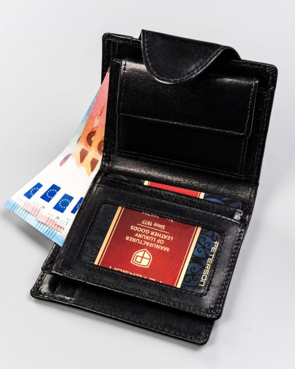 Damplånbok i läder med RFID-system - Peterson