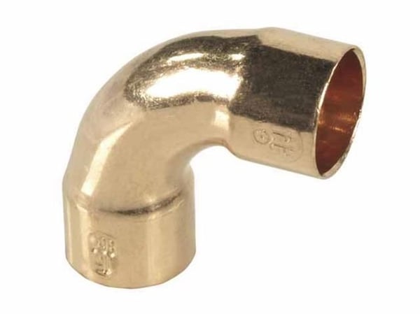 Besco kopparböj med dubbel kopp 18mm