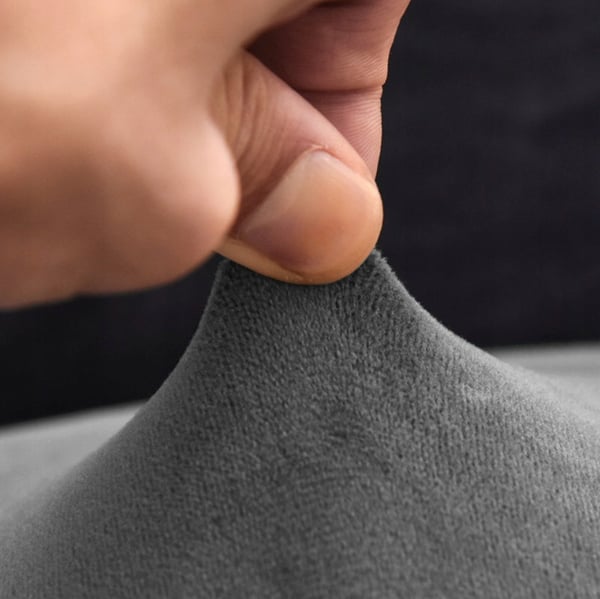 Sittlägg 40x40 cm grått elastiskt velour 26 L