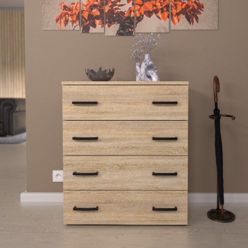 KENKÄKAAPPI SONOMA OAK 71x82.9x35 4 HYLLYLTÄ ILMAN ISTUIMEN