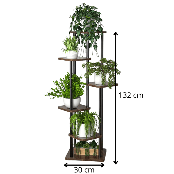 Kukkateline kukille, metallinen jalusta, seisova parvi, kasvit, hylly, 132 cm [KWIETNIK2]