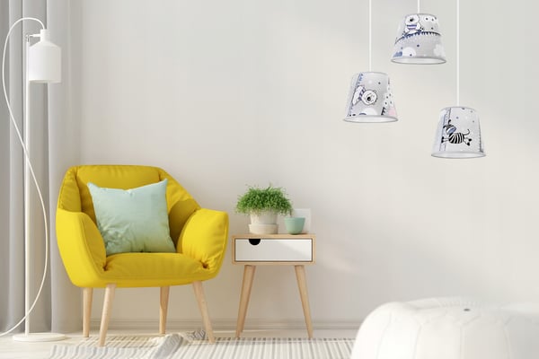Lofthængende lampe til børn, LED-lampeskærm
