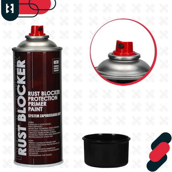 Rostbeskyttende spraymaling til metalgelænder og porte sort RAL 9005 400 ml