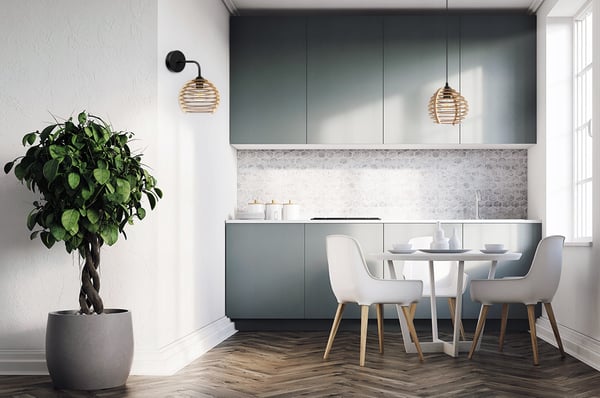 VÆGLAMPE, FIRKANTET LAMPE, LOFTSLAMPE, TRÆSKÆRM, LED