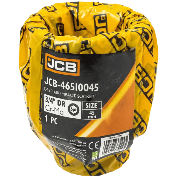 JCB DYB SLAGTOPPENØGLE 3/4" Cr-Mo 6-kant 45 mm TOPNØGLE