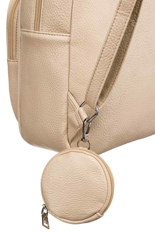 Dame PU Rygsæk R-PZP-01-9922 Beige