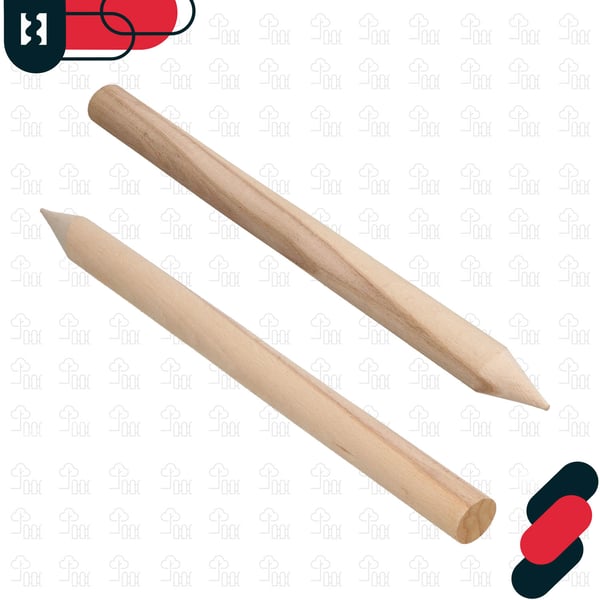 KOTARBAU® Geodætiske træpæle i bøg til tomater, grøntsager og træer, 40 cm, sæt med 10 stk.