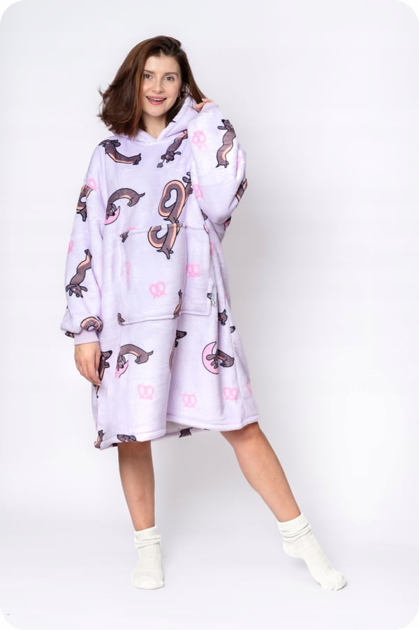BLANKET collegepaita Ylisuuri lämmin Paksu peitto collegepaita 2in1 XXL mäyräkoirat karvainen [KB-W39]
