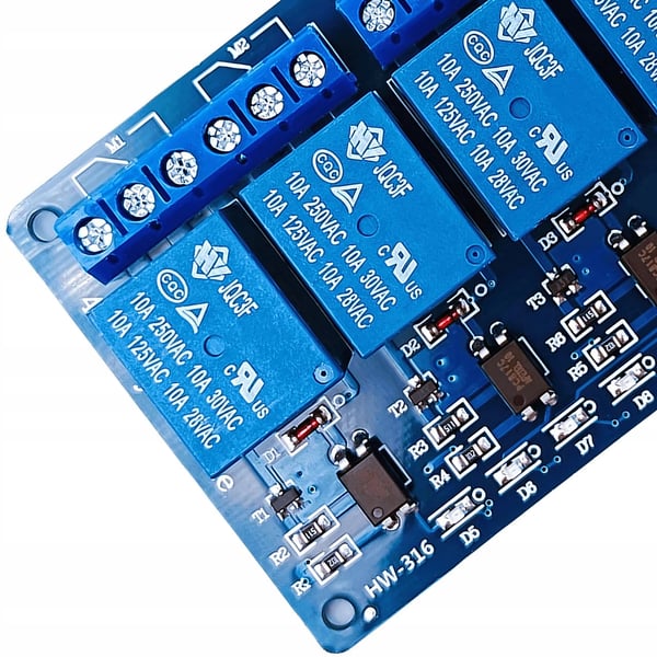 Rosfix 6-kanals 5v Arduino relæmodul