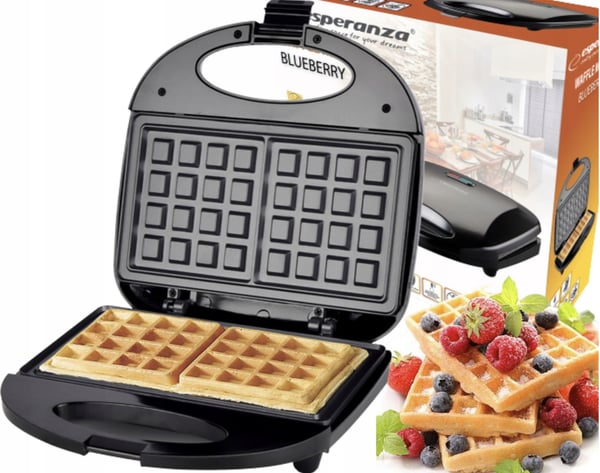 Esperanza Blueberry 1000W EKT008 våffeljärn