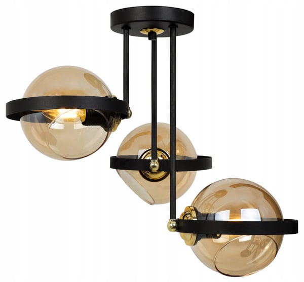 MODERNE HØJLAMPE MED HONNINGGLAS RING