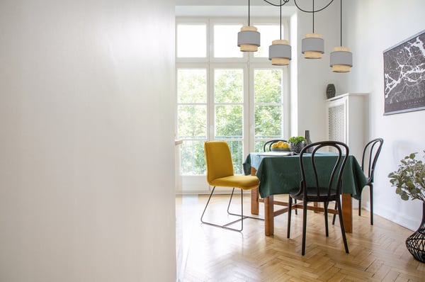 Hængende lampe, loftslysekrone, lampeskærm, boho juta
