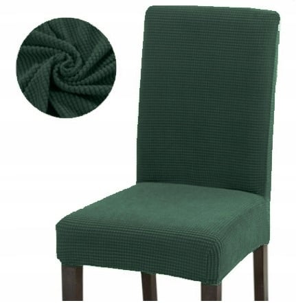 Pullonvihreä jacquard-tuolin päällinen Pullonvihreä jacquard-tuolin päällinen