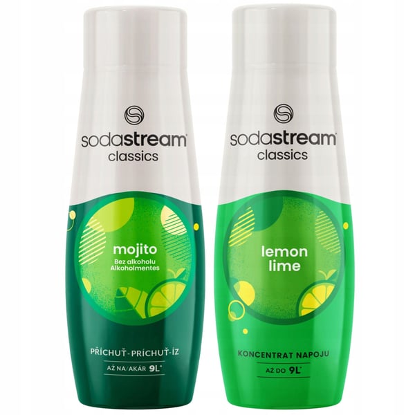 2x Sirup til Sodastream Mojito Saturator Mojito Citron Lime Juice til vand 2x Sirup til Sodastream Mojito Saturator Mojito Citron Lime Juice til vand