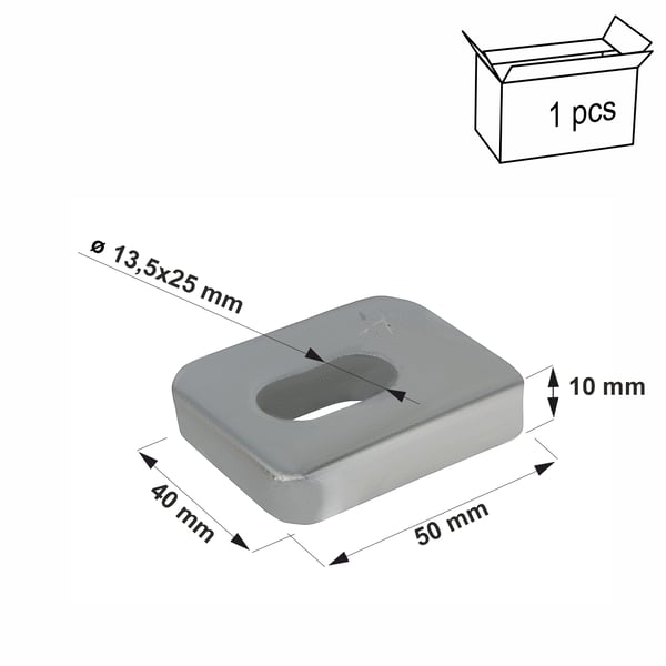 Skive til ankersamlinger 40x50x10mm
