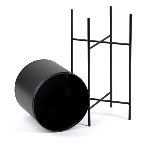 Kukkateline kannella 55 cm musta