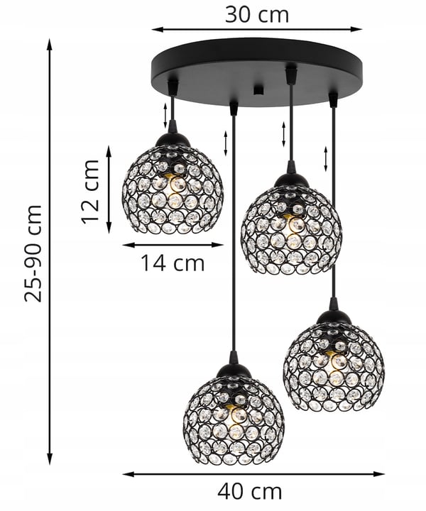 UNIK HÆNGELAMPE, LYKRONE, LOFTSLAMPE, KRYSTAL